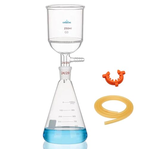 1L Borosilicate Glass Funnel Filtering Kit with 250ml Funnel Borosilicateand 1L Filter Bottle