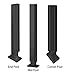 LIBINUP Balustrade Black Glass Railing Post for Stair Hallway, Rectangle Glass Balustrade Kit, Heavy Duty Stainless Steel Railing Clamp, for Indoor Outdoor
