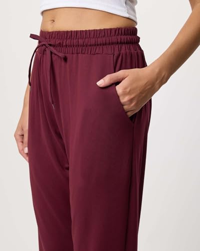 Image of 3 Pack Women's Joggers Sweatpants Lounge Pants Yoga Workout Pajama Pockets | Available In Plus Size, Stretchy, Loose, Comfy, Drawstring, Athletic, Casual, Travel, Summer, Gym, Hiking, Dance, Running
