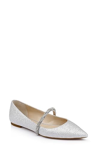 Jewel Badgley Mischka Vana Pointed Flats with Embellished Straps2