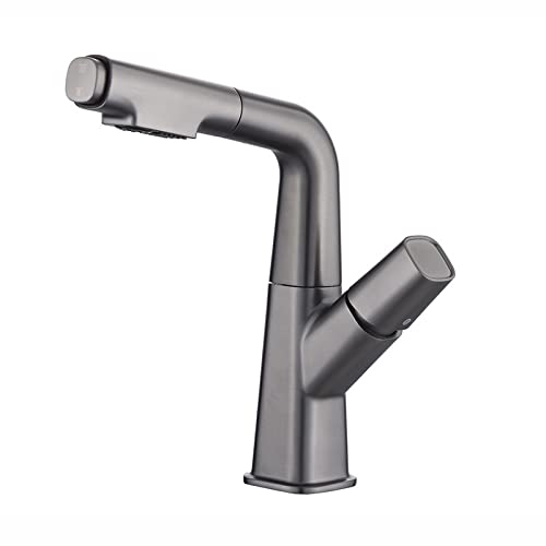 Robinet de lavabo monotrou extractible noir idéal pour simplifier la routine de salle de bain