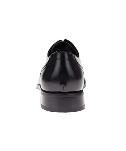 Dti Men's Leather Oxford Shoes Designer Dress Cap-Toe Lace-Up Z2088 Black (43 M Eu / 10 D(M) Us, Black) #TOP2