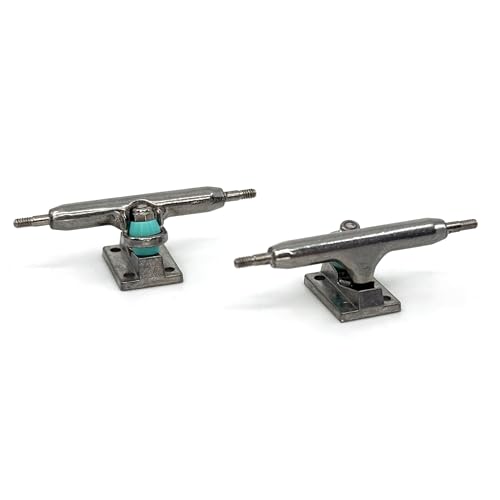 32mm Prodigy Gen2 Pro Fingerboard Trucks - Pro Style Base and Hanger with Custom Pivot Tuning and Pro Duro Bubble Bushings - Raw Steel Colorway