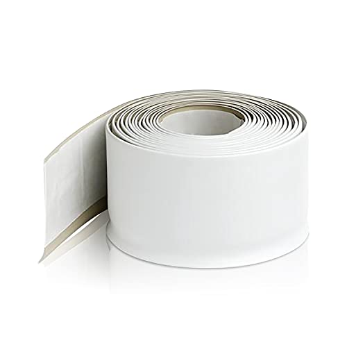 Pro Flex Proflex White Vinyl Wall Base 6 Inch X 40 Ft - Wall Base Trim With Super Strong Peel And Stick Adhesive Back - Flexible Self Stick Vinyl Wall Base - Easy Install Vinyl Floor Base With Toe #TOP1