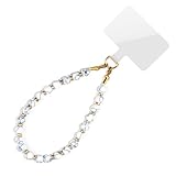 Pitadue Correa de cuentas de cristal de ágata de alta calidad, llavero ligero de 15 g para cadena de teléfono de cuentas de cristal de moda diaria, g, Talla única