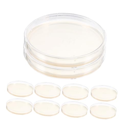 BUGUUYO 10pcs Agar Plate Petri Dishes Science Experiment Supplies Prepoured Petri Dish Agar Petri Plates Laboratory Supplies Science Experiment Plates Science Projects Tool