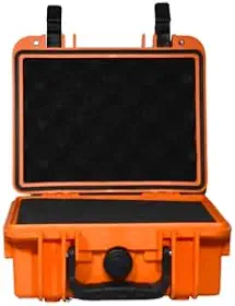 Case Tsunami 221609, Maleta Rígida à Prova D'água IP67, 25 x 21,8 x 11,3 cm, Laranja