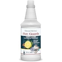 Natural Riches Organic Upholstery Carpet Cleaner Shampoo Solution Machine Use, A Miracle Carpet Cleaner Stain Remover Deodorizing Formula, Use On Rug Carpets Pet and Food Stains 32 fl oz