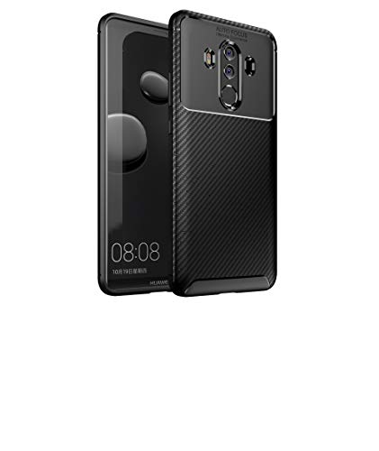 lopolike Funda para Huawei Mate 9 Pro, diseño Delgado de Fibra de Carbono con Cubierta híbrida TPU Resistente a los arañazos para Huawei Mate 9 Pro, Color Negro