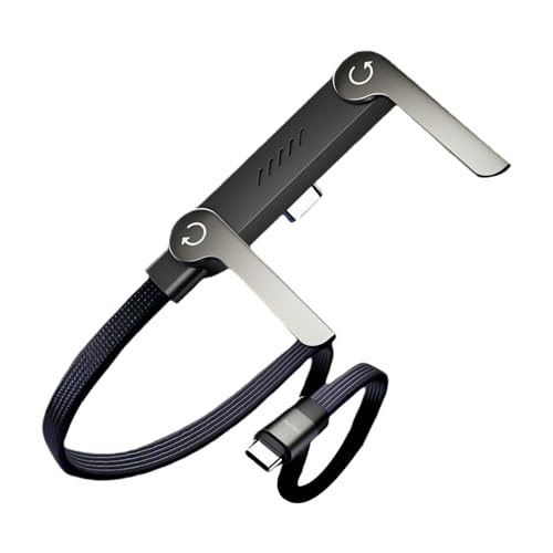 Genérico 240W Type C Cable De Carga Rápida | Ajustable Cable Con Soporte | Función Cables De Datos, Adaptador Universal Para Automóvil Juegos Tablets Teléfonos Uso En Carga Diaria