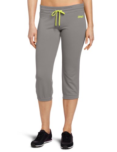 Zumba Fitness LLC Women's Crave Capri Sweat Pant, Gravel, XX-Large