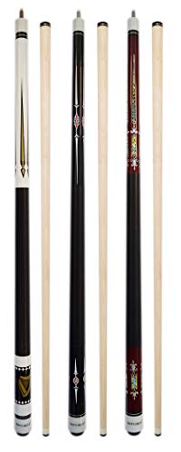 HAN S DELTA Set of 3 Pool Cues New 58  Billiard House Bar Pool Cue Sticks (QJ-4~QJ-6)