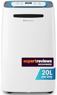 Pro Breeze® 20L/Day Dehumidifier with Digital Humidity Display, Sleep Mode, Continuous Drainage, Laundry Drying and 24 Hour Timer - Ideal for Damp and Condensation