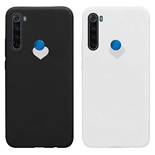 Yoedge Funda para Xiaomi Redmi Note 8 [2 Unidades], Silicona Mate Ultra Thin TPU Cubierta Transparente Movil Carcasa Antigolpes Delgado Protector...