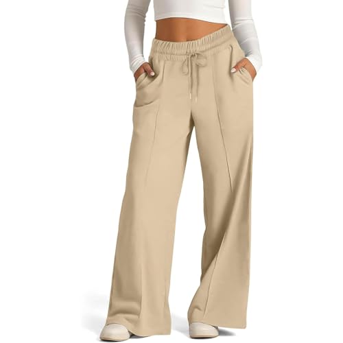 Wide Leg Sweatpants Women High Waisted Baggy Joggers Loose Fit Athletic Sweatpants Soft Lightweight Joggers 2025