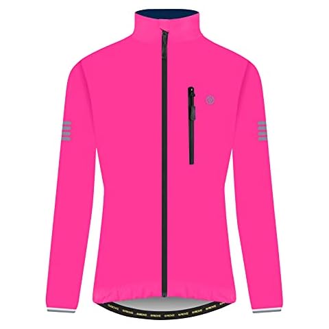 Proviz Men's and Women's Reflective Lightweight Unisex Windproof Cycling Jacket Hi Visibility Coat, Pink, X-Large Cover