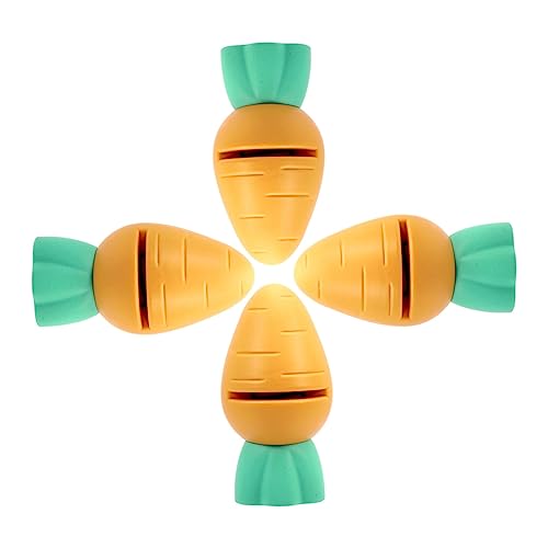 PAMINGONO 4pezzi Mini Affilacoltelli Forma Di Carota Pietre Affilatrici Cartoon Multifunzionali Per Cucina Whetstones Pratici e Decorativi Per Utensili Da Taglio
