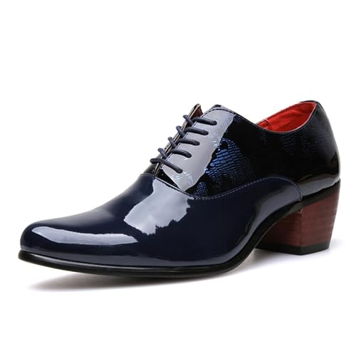 Formal Shoes Men Classic Patent Leather Shoes for Men Formal Business Oxford Shoes Breathable Casual Tuxedo Leather Shoes Luxury Oxford Shoes for Men