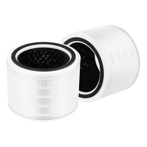 Todfut 2-Pack Core 300 True HEPA Replacement Filters Compatible with LEVOIT Core 300 & Core 300S Air Purifier 3-in-1 True HEPA with High Efficiency Replacement Filter Part Number Core 300-RF