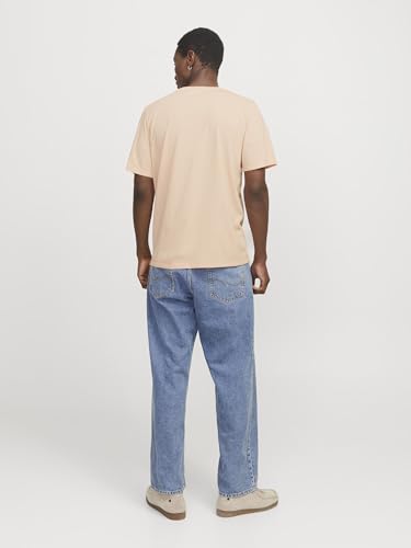 JACK & JONES Camiseta para Hombre, Peach Parfait/Detail:Melange, L