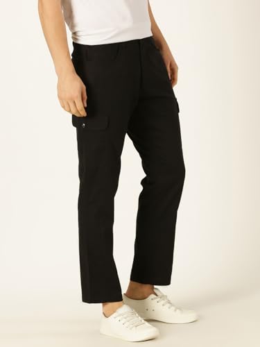 Image of Thomas Scott Men's | Solid | Light Weight | Breathable Fabric | 6 Pocket | Ankle Length | Mid Rise | Regular Fit | Cotton Blend | Button Waist | Chino Trouser | Pants
