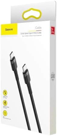 Baseus Cafule, 3.0 A USB-C & USB-C Şarj & Data Aktarımı Kablosu, Flash/Hızlı Şarj, 1 Metre, Gri/Siyah, CATKLF-GG1 - Görsel 7