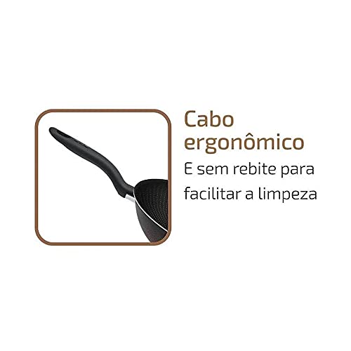 Grill Rochedo Inova Antiaderente, Alumínio 28cm, Preto/cobre