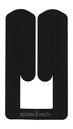 SpiderTech  Banda Negro Cinta Kinesio precortado superior rodilla  Pack de 6