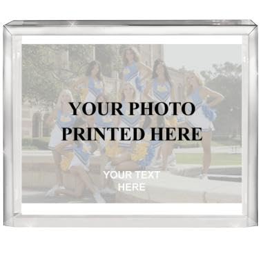 Crown Awards Team Photo Awards, 5"x4" Sports Team Photo Horizontal Billboard Acrylic Awards - Upload Photo, Printed On Acrylic