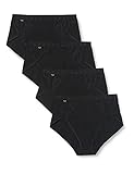 Slip Sloggi Damen Taillenslip 10071633, 4er pack, Gr. 42 (EU: 42), Schwarz