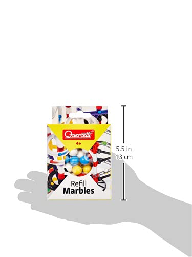 Quercetti Marbles Refill 100 Kugeln, Murmelbahn Zubehör Spielzeug ab 4 Jahre Kinder, Geschenk Junge Mädchen Reisespiele, Sensorik Spielzeug Ersatz Kugeln
