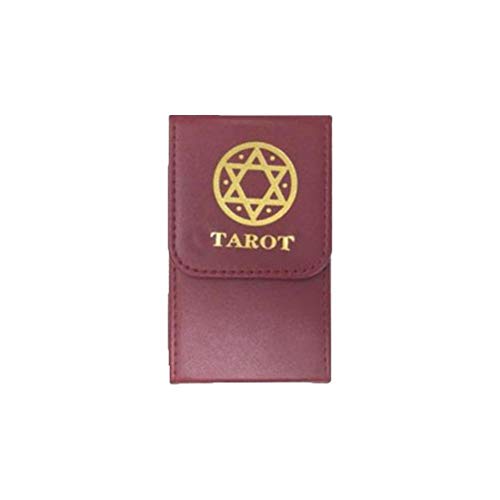 Tarotkarten Box, Tarot Aufbewahrungsbox, doppelschichtige tragbare Aufbewahrungshülle aus Leder für Tarot Deck Poker Card Aufbewahrung Tarotliebhaber Cover