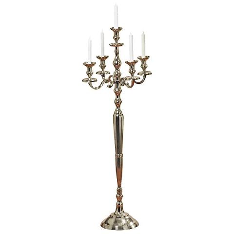 WHW Hamptons Tall Silver Candle Candelabra Cover