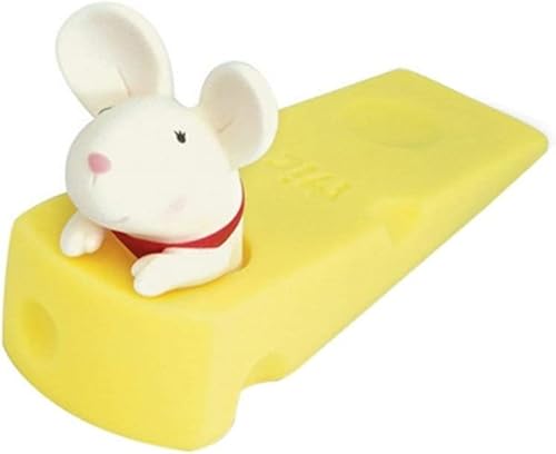 KEEYTT LXLOWS Niedlicher Cartoon-Maus-Türstopper, PVC-Kinderfuß-sicherer Baby-Schutz-Türstopper für Wohnungen, Büros, zum Schutz von Wänden und Tü (Color : Wit)