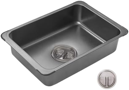 Naturehike 304 Stainless Steel Camping Bar Sink,1.59Gallon Indoor&Outdoor Small Kitchen Sink Basin,14.17"X9.84" Easy-to-clean Basin