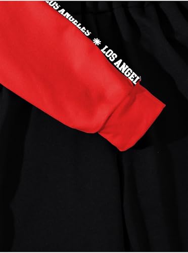 Image of Hilinker Girls Graphic 3 Piece Outfits Workout Hoodie Crop Tank and Sweatpants Set