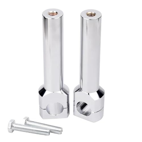Adaptateur guidon moto 25 mm chrome pour voyage et sorties custom en liberté