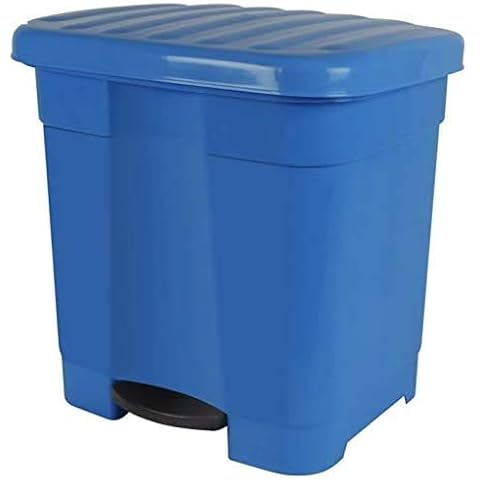 Acan Tradineur Cubo de Basura Azul con Pedal y 2 Divisiones Interiores - 46L Cover