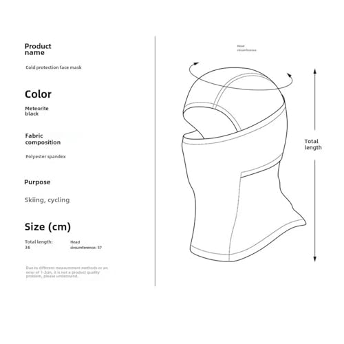 Masque de ski froid et vent solution thermique visage hiver