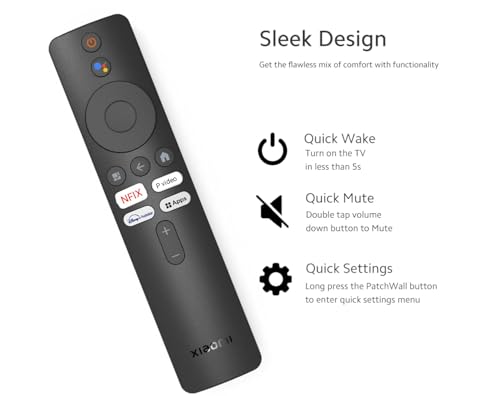 Image of Original TV Remote Compatible with Xiaomi Mi Smart Android TV 4K LED UHD HD Models Bluetooth Remote Control with Voice Command Function Original Replacement Remote for and Mi TVs