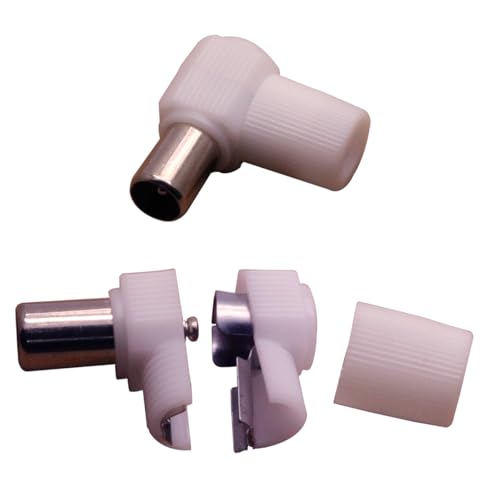 Conector coaxial RF 9.5mm ángulo 90° macho - 4 unidades miniatura 3