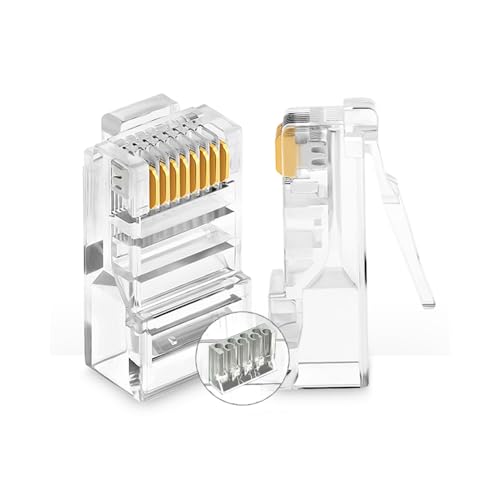 Cat6 2-Piece Crystal Unshielded RJ45 Connectors