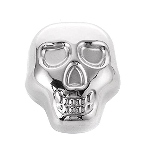 BOGEEL Skull Shaped Stones Stainless Steel Reusable Chiller Stones Metal Beverage Chilling Rock
