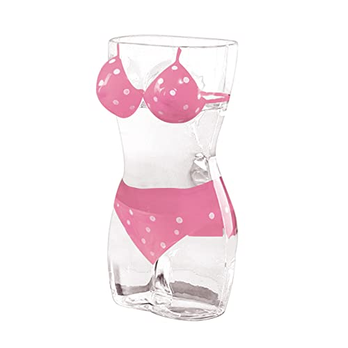 Taxxii Women Body Shape Wine Glasses, Bikini Drinking Glass, Transparent Cocktail Shaker Shot Glass, Beer Goblet Wine Cocktail Juice Glass For Bars, Night Clubs, Hotels, Party(Pink 60Ml) #TOP3