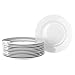 Set de 12 platos postre blancos de porcelana de Ø 19 cm - LOLAhome