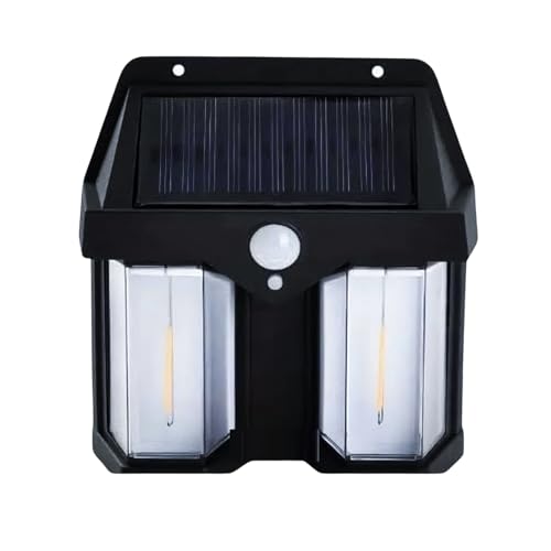 Image of Oblivion Solar Light - Waterproof Outdoor Double Head LED Wall Lamp for Garden, Villa, Porch and Gate - Dusk to Dawn Wireless Induction Garden Night Light for Exterior Security Lighting (Pack of 1)