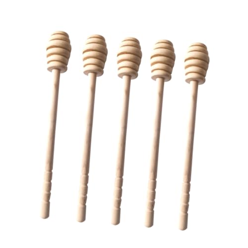 STOBAZA 10pcs Stirring Spoon Scoopers for Jars Honeycomb Stick Honey Jar Dipper Honey Dipper Honey Spoon Dipper Honey Stirrer Honey Server Honey Ladle Coffee Stir Sticks Wooden re-usable