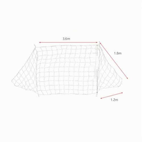 Rete Porta Calcio, Full Size Resistente Allenamento Sportivo Rete Calcetto per Porta 12x6FT for Giocatori Allenatori Campo Pubblico Allenamento Calcio a 5