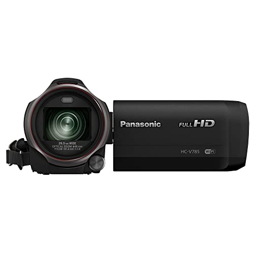 Image of Panasonic Full HD Video Camera Camcorder, 20X Optical Zoom, 1 /2.3 Inch BSI Sensor, HDR Capture, Wi-Fi Smartphone HC-V785 (Black)