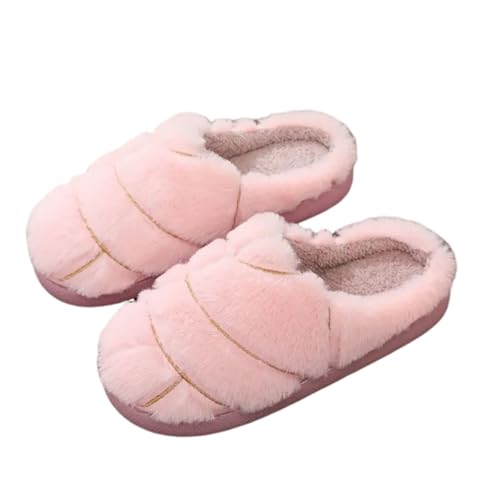 Womens Mens Dachshund Slippers Cute Dog Cartoon Bow Slippers Fuzzy Warm Plush Couple House Shoes